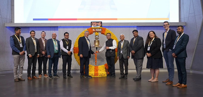 MD Ashishkumar Chauhan rings NSE bell with US senators